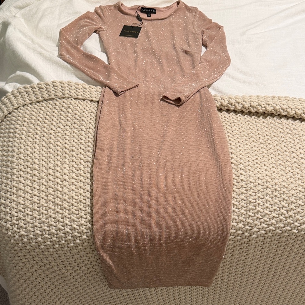 JLUXLABEL Semi sparkle midi dress NWT